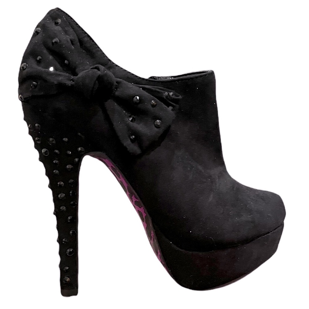 Betsey Johnson Platform Bejeweled High Heels Ankle Booties | 7.5